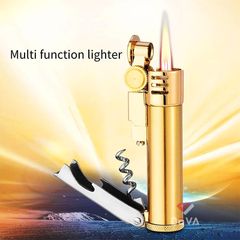 Bật lửa xăng đá Derui kèm bộ dụng cụ mở nắp rượu DR518