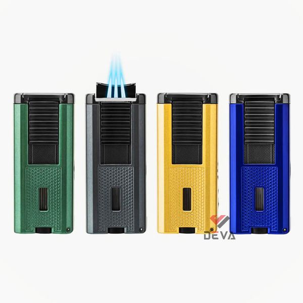 Bật lửa Lubinski khò 3 tia kèm que thông và đục Cigar YJA 10055