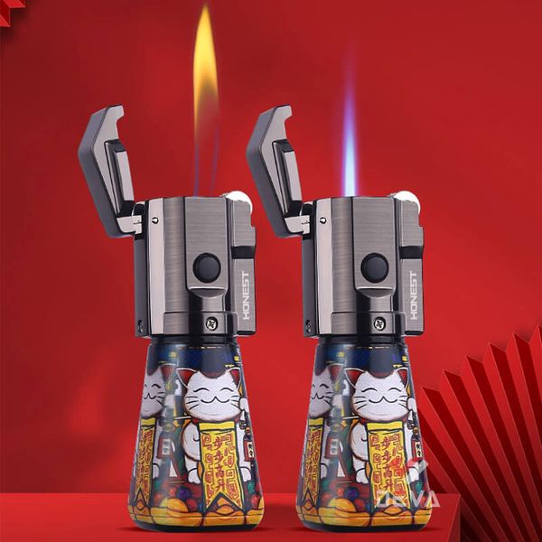 Bật lửa ga đá Honest tích hợp 2 kiểu lửa BCZ 817