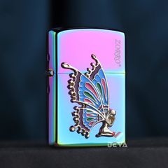 Bật lửa xăng đá Zorro ốp Emblem nàng tiên cánh bướm Z91826