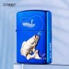 Bật lửa xăng đá Zorro ốp Emblem chủ đề câu cá bản giới hạn Z91912