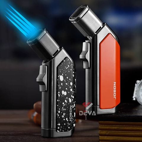 Bật lửa chính hãng Jobon khò 4 tia kèm đục Cigar ZB 665