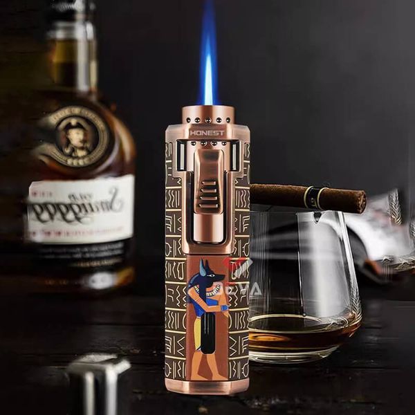 Bật lửa Honest khò đại 1 tia kèm ô cửa quan sát gas BCZ 839