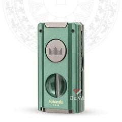 Bật lửa Lubinski khò 2 tia kèm dao cắt chữ V và đục Cigar YJA 10060