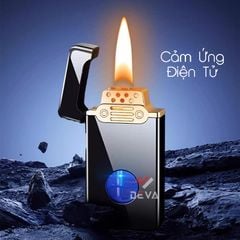 Bật lửa xăng cảm ứng điện tử bình trong suốt HT-2315