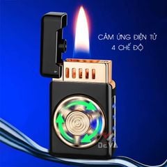 Bật lửa xăng cảm ứng điện tử bánh xe xoay HT9012