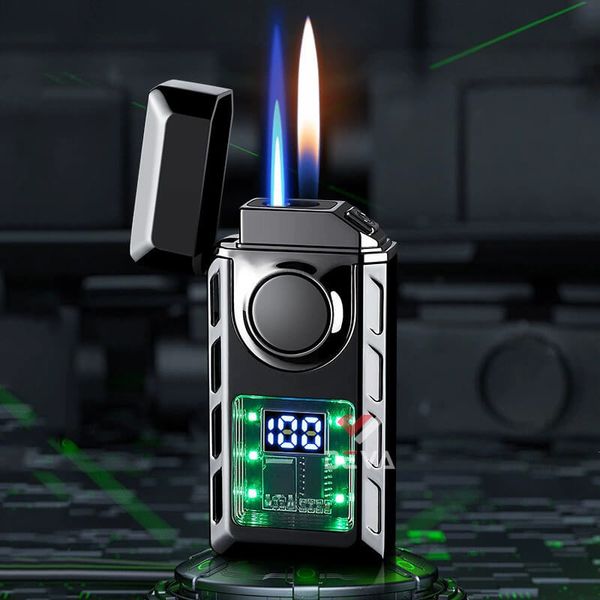 Bật lửa gas sạc điện 2 kiểu lửa đèn LED TH-633