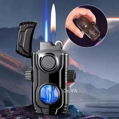 Bật lửa gas đá 2 kiểu lửa trục xoay xoay Fifget Spiner TH-638