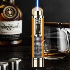 Bật lửa gas Honest khò đại 1 tia kèm que xiên và đục Cigar Cigar BCZ 852