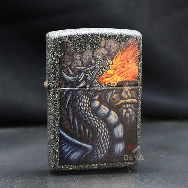 Zippo In Chủ Đề Rồng Lửa Fiery Dragon Design Z192