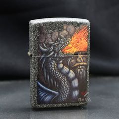 Zippo In Chủ Đề Rồng Lửa Fiery Dragon Design Z192