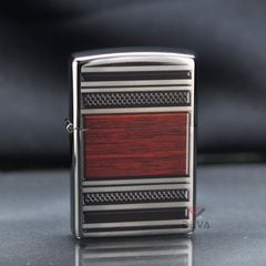 Zippo Hút Tẩu Hoa Văn Gỗ Steel And Wood Z194