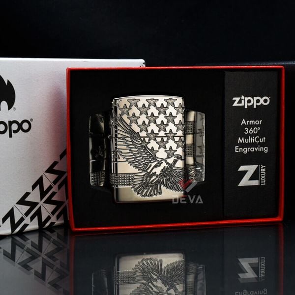 Zippo Bản Đặc Biệt Luxury Chủ Đề Đại Bàng Ái Quốc Patriotic Design Z220