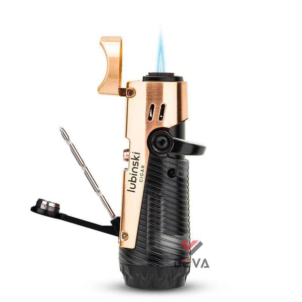 Bật lửa khò Lubinski kèm đục và thông Cigar đa năng YJA 10038