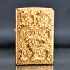 Zippo Mỹ chính hãng mạ vàng khắc sâu hoa mơ Umehana Z225