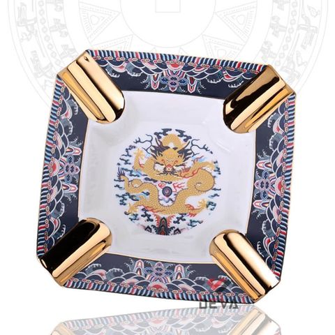 Gạt tàn 4 điếu sứ hoa văn rồng AS 270