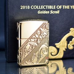 Zippo Armor 2018 Collectible mạ vàng Golden Scroll Z245