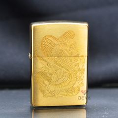 Zippo Khắc Hình Rắn Hổ Mang Chúa Z252