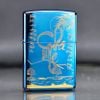 Zippo xanh cha mẹ mạ vàng Z255