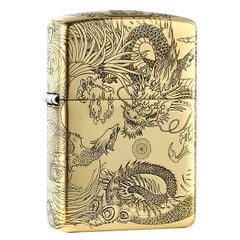 Zippo khắc rồng phượng 5 mặt Z259