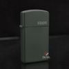 Zippo Slim Sơn Xanh Bộ Đội In Logo Hãng 1627 ZT03
