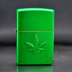 Zippo Stamped leaf Brass lá Phong nổi Z265