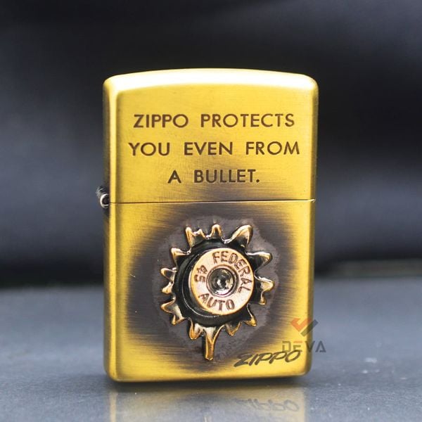 Zippo Ốp Emblem Viên Đạn Bắn ZN03