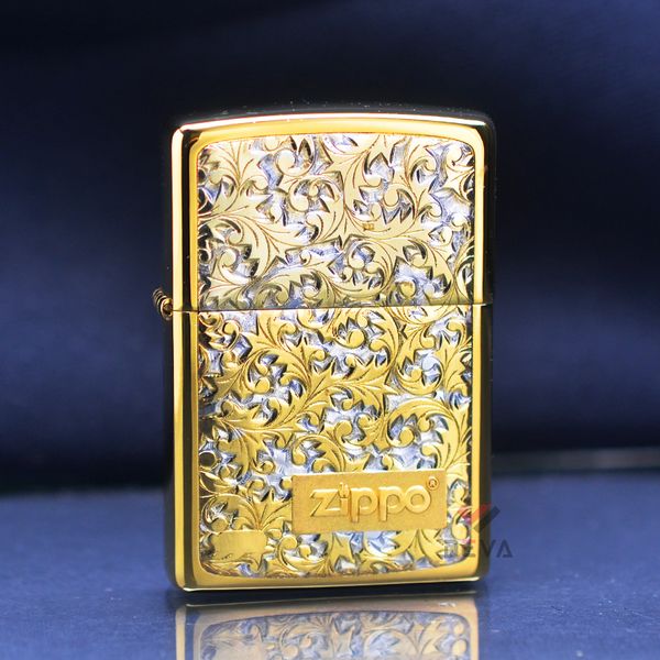 Zippo hoa văn mạ Titanium ZN21
