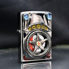 Zippo Ốp Hình Mô Phỏng Xe Hơi Bánh Xe Quay ZN25