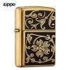 Zippo ốp emblem hoa văn dày Z272