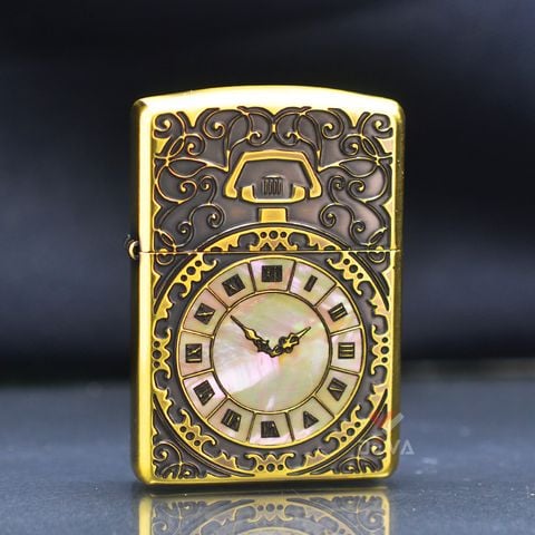 Mẫu Zippo Armor đồng hồ khảm trai ZN38
