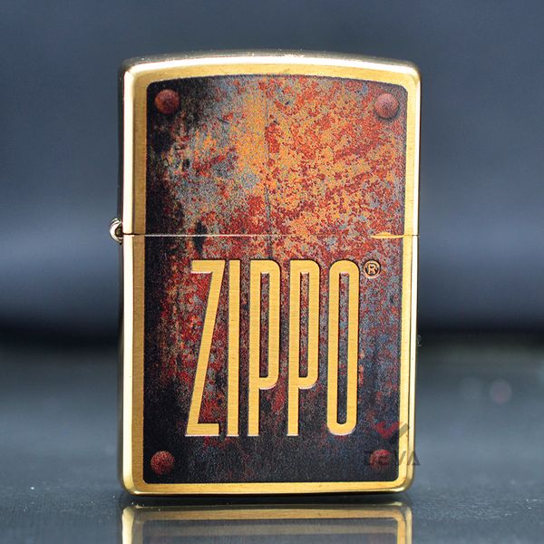 Zippo Mỹ chính hãng chủ đề mô phỏng Rusty Plate Design Z280