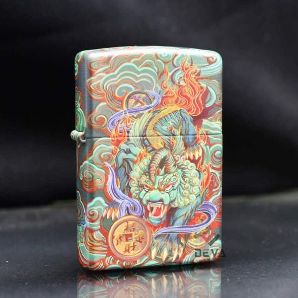 Zippo Sơn 5 Mặt Hình Tỳ Hưu May Mắn ZN45