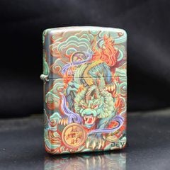 Zippo Sơn 5 Mặt Hình Tỳ Hưu May Mắn ZN45