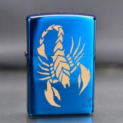 Zippo Xanh Sapphire Khắc Bọ Cạp ZK31