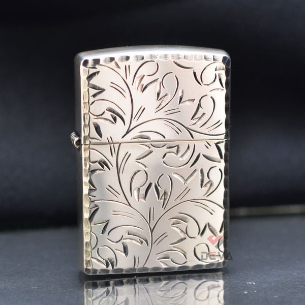 Khắc hoa văn màu bạc cổ Antique ZN52
