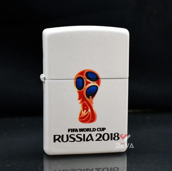 Zippo Sơn Trắng Chủ Đề Fifa World Cup 2018 Russia Z300