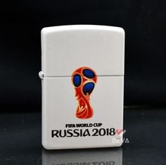 Zippo Sơn Trắng Chủ Đề Fifa World Cup 2018 Russia Z300