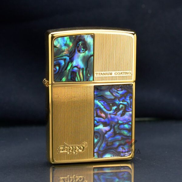 Zippo Khảm Trai Kẻ Ô Vân Sọc ZN62