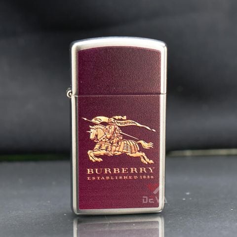 Zippo Slim Chủ Đề Thương Hiệu Thời Trang Anh Quốc Burberry ZN64