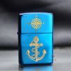 Zippo Xanh Khắc CNC Mỏ Neo ZK61