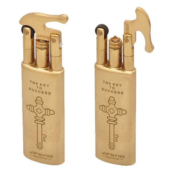 Bật lửa ga đá JiFeng JF-007 màu đồng