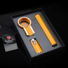 Set gạt tàn, bật lửa, ống đựng xì gà 3 món Cohiba T303