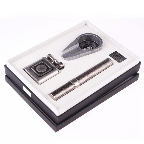 Set Gạt Tàn, Bật Lửa, Ống Đựng Xì Gà 3 món Guevara RAG 6301