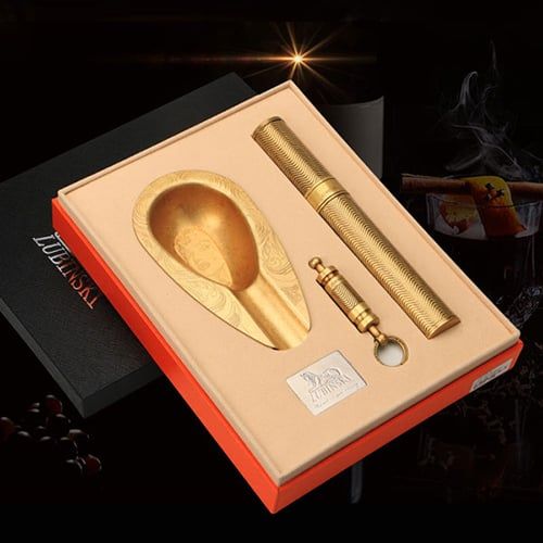Set Gạt Tàn, Ống Đựng, Đục Xì Gà Lubinski 3 món LB TZ4
