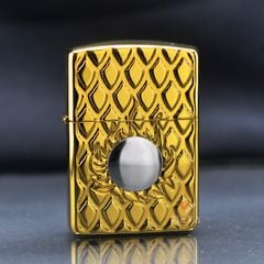 Zippo Armor Mạ Titanium Vàng Vảy Rồng Hỏa Long Châu ZN87