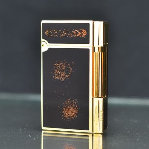 Bật lửa Dupont đen nhũ viền vàng D20V