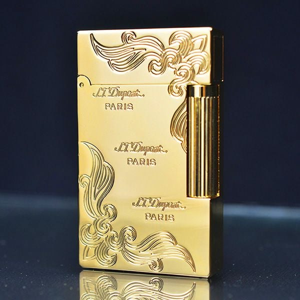 Bật lửa Dupont Paris hoa văn vàng D22V