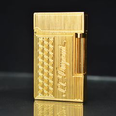 Bật lửa Dupont kẻ vàng vuông D34