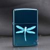 Zippo Xanh Khắc Chuồn Chuồn Sapphire Dragonfly Z21